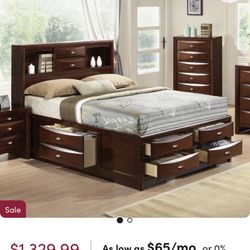 Cleary Bookcase Storage Bed