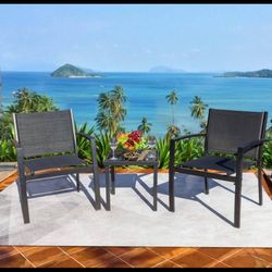 3 Pieces Furniture Outdoor Patio Conversation Bistro Set 