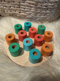 Lovevery Wooden Stacking Peg Board.