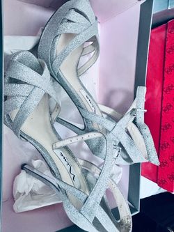 NiNa Silver Glitter platform
