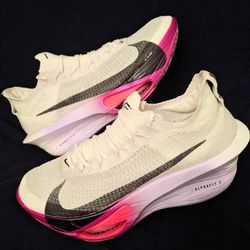 Nike Air Zoom Alphafly Next% 3 White Black Purple Vivid Grape 10.5 Men / 12 Women Running Trainers Sneakers Clean