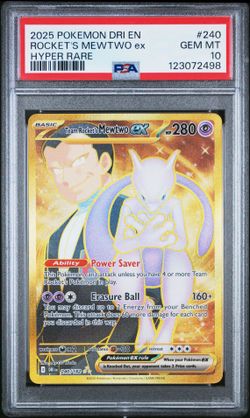 Team Rocket's Mewtwo 240/182 PSA 10 GEM MINT Hyper Rare Destined Rivals
