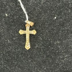 Small Cross Pendent 10k 1.4 Grams 
