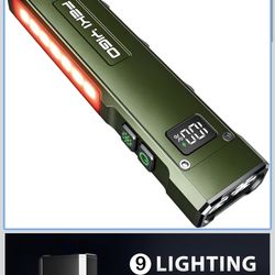 New In Box! EDC Rechargeable Flat Flashlight 1800 Lumens White LED/UV/RGB Signaling Flashlights, Waterproof Magnetic Clip on Flashlight for Outdoor Ho