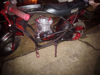 Coleman Mini Bike with Flame Graphics