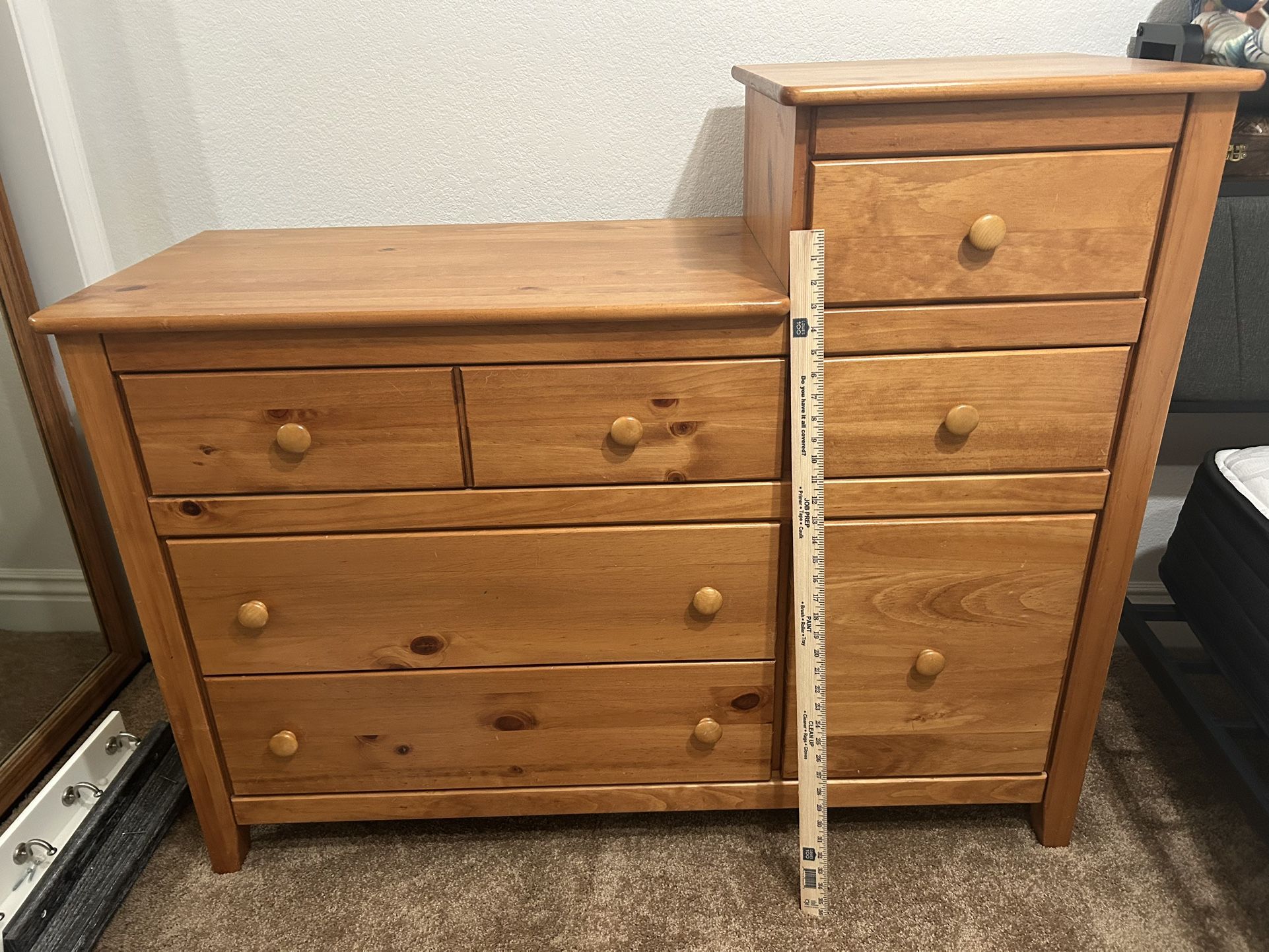 wood changing table/dresser
