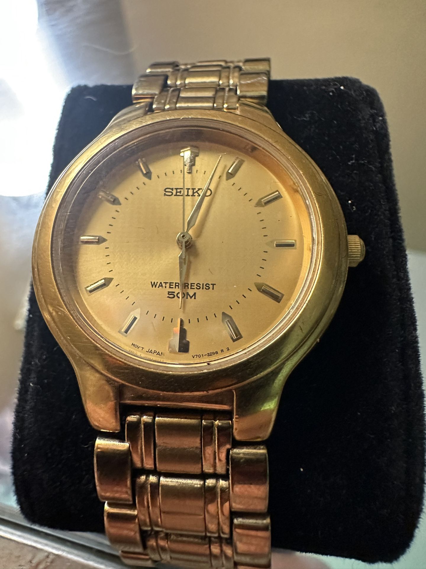 Seiko Gold Tone Stainless Steel Watch