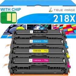 new 218X 218A Toner Cartridges 4 Pack with Chip 3201dw 3301fdw Compatible Replacement for HP 218A 218X Color Laserjet Pro 3201dw Pro MFP 3301cdw 3301s