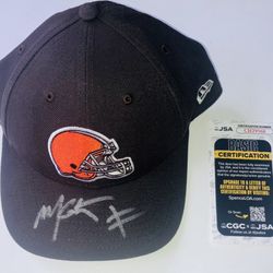 MACHINE GUN KELLY MGK SIGNED AUTOGRAPHED CLEVELAND BROWNS HAT JSA COA RARE!
