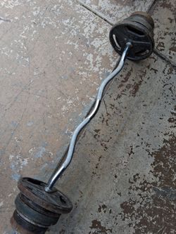 Curl bars with 96lbs