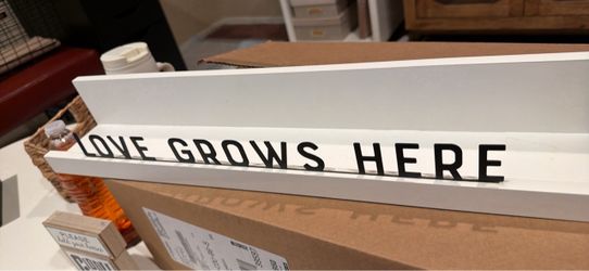 Love Grows Here Decorative Wood Sign