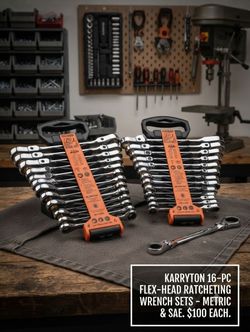 Karryton flex head ratcheting  wrench set