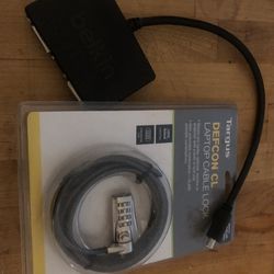 Targus Laptop Lock and Belkin Mini Display Adapter 
