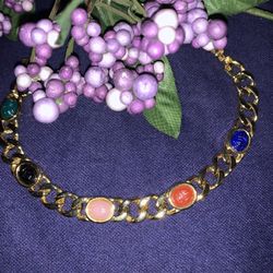 Vintage Scarab Bracelet - Goldtone Metal