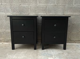 2 Ikea Hemnes Solid Wood Nightstands