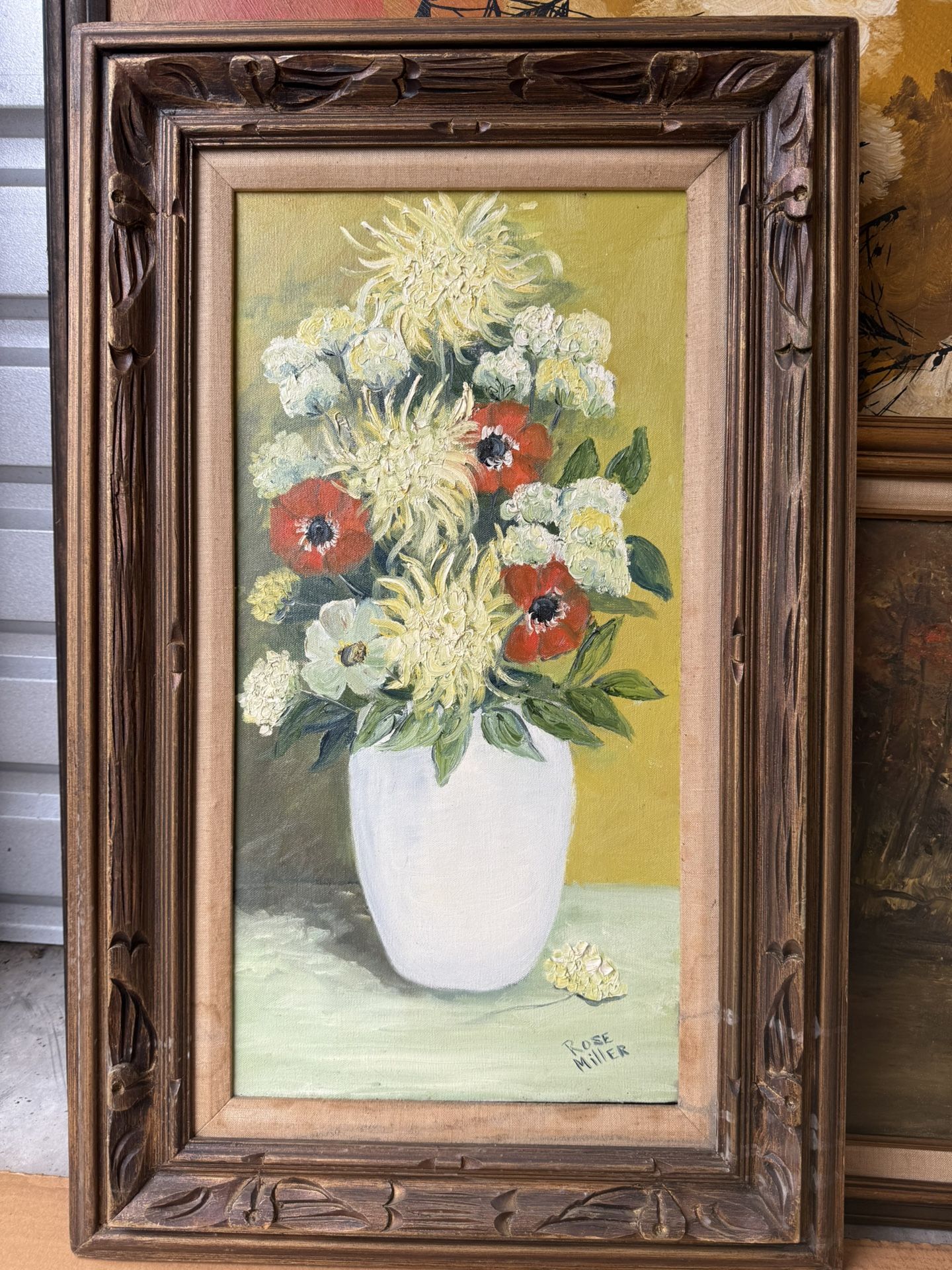 Vintage Oil Painting by Rose Miller – 32x20” – California Artist