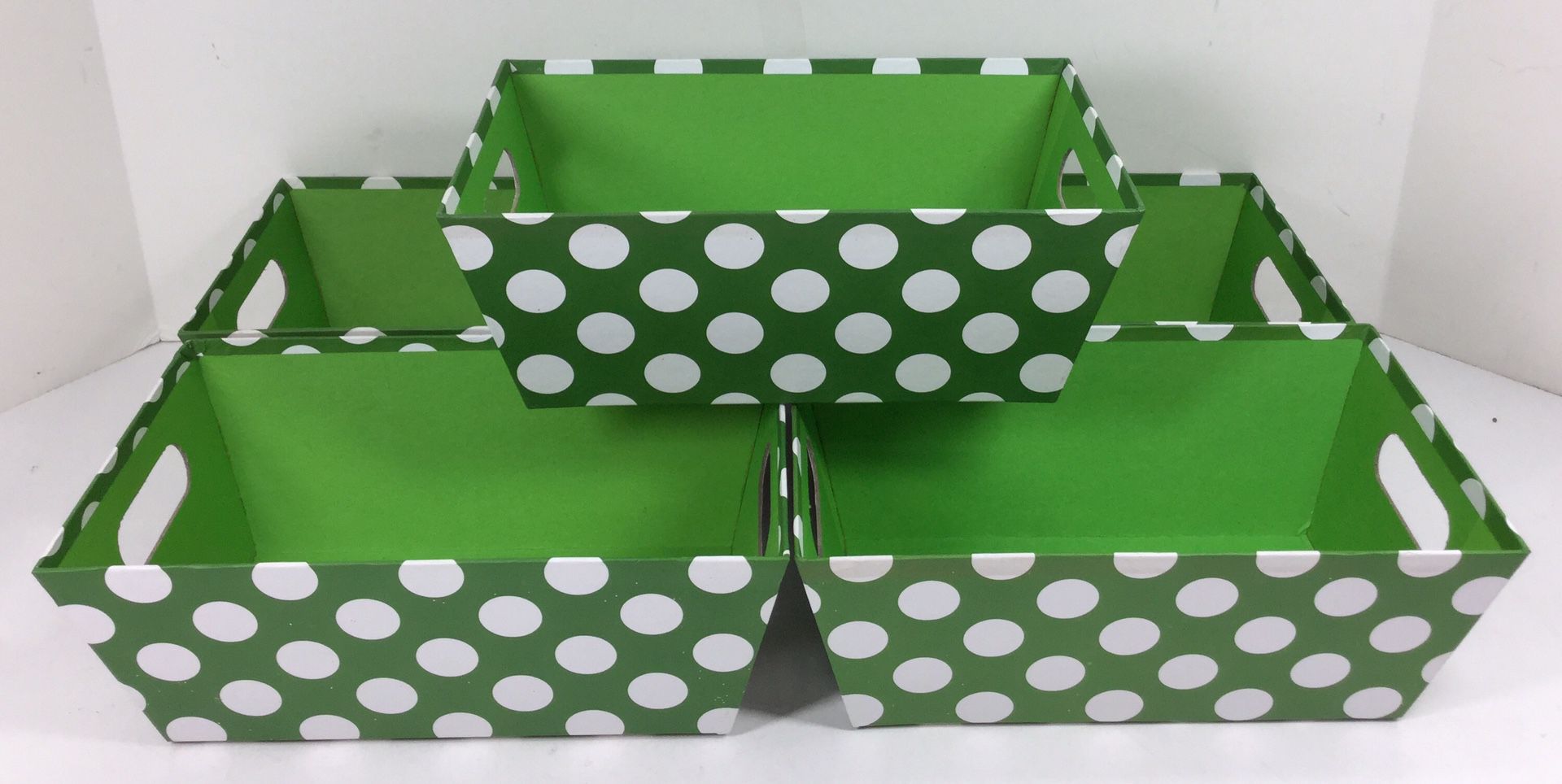 Green Polka Dot Individual Gift Baskets - New! - Buy 2 Get 1 Free!