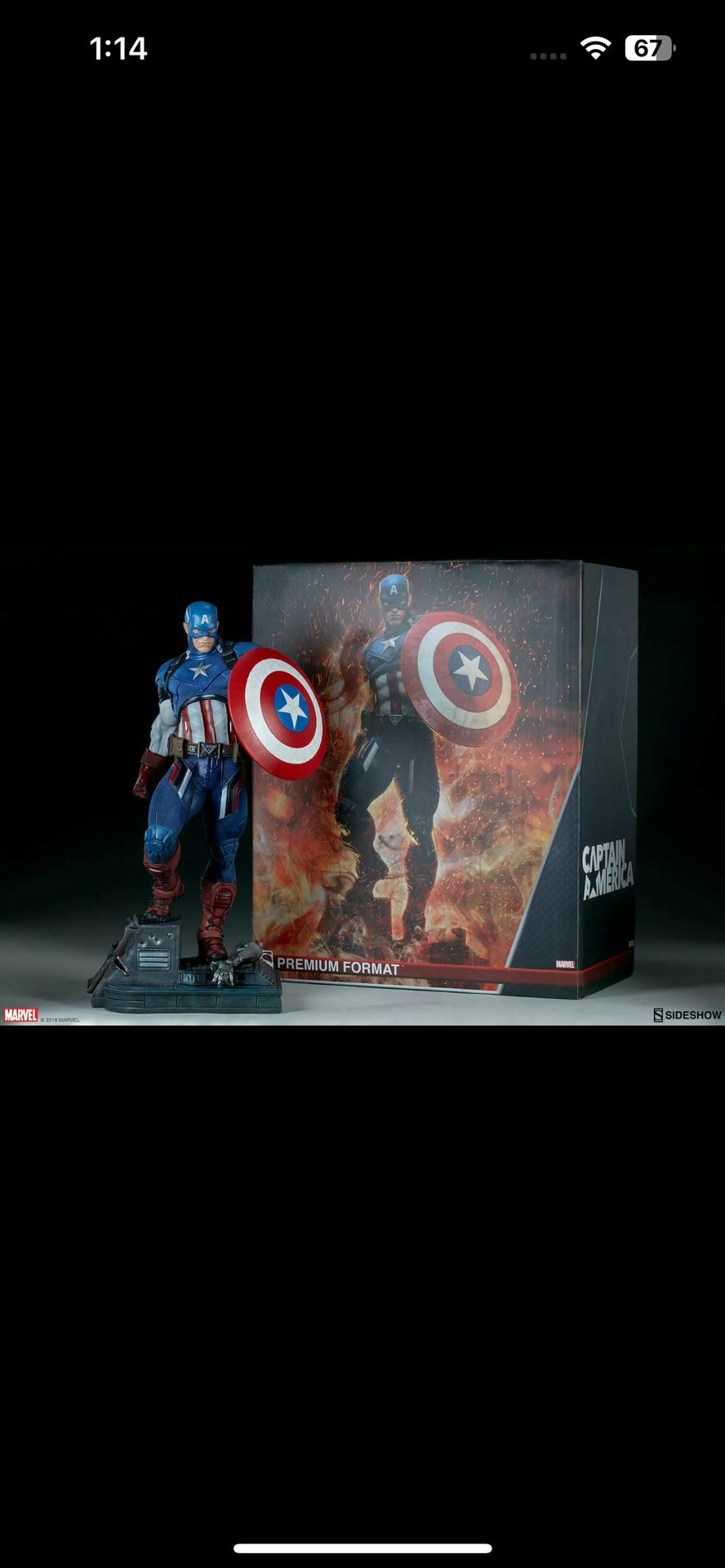 Sideshow Collectibles Captain America Premium Format Exclusive Edition 1/4 Scale