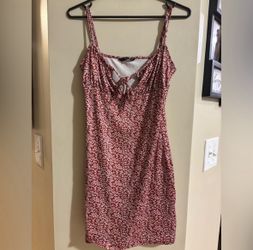 SHEIN Burgundy Floral Bodycon Dress