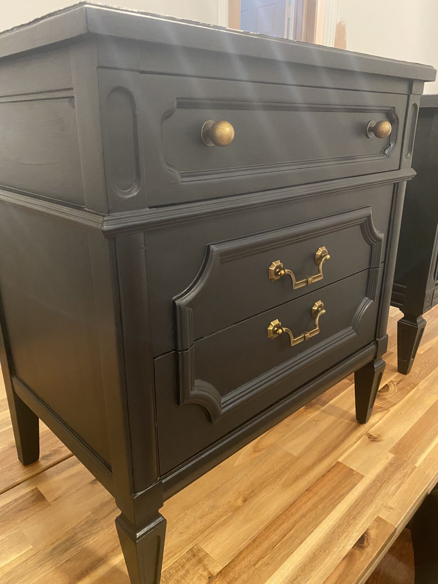 2 Black Coordinating Nightstands