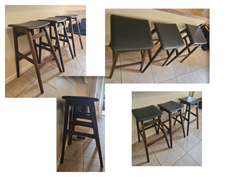 30" gray barstools (3)