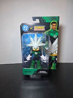 DC X SONIC THE HEDGEHOG SILVER AS GREEN LANTERN FIGURE JAKKS PACIFIC BRAND NEW