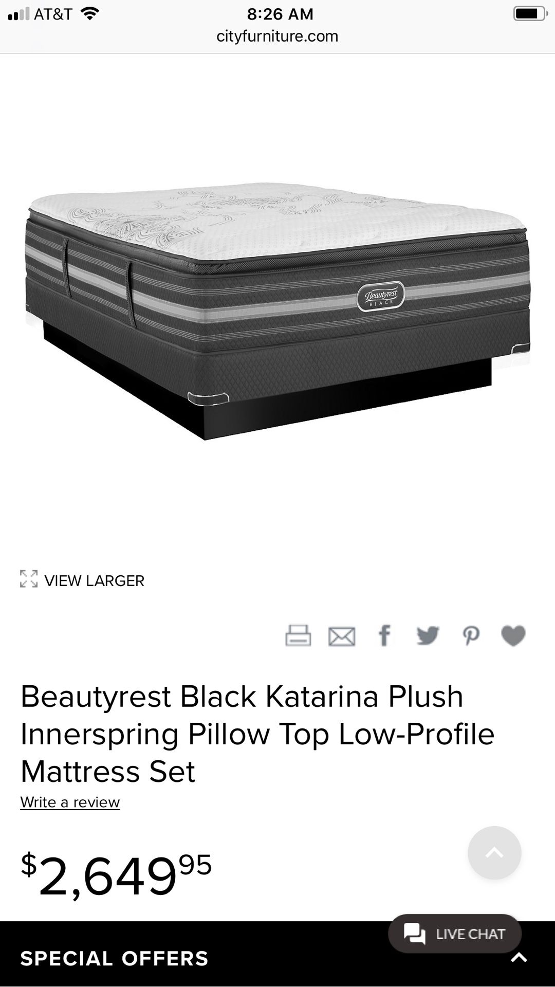 Beautyrest black katarina clearance plush