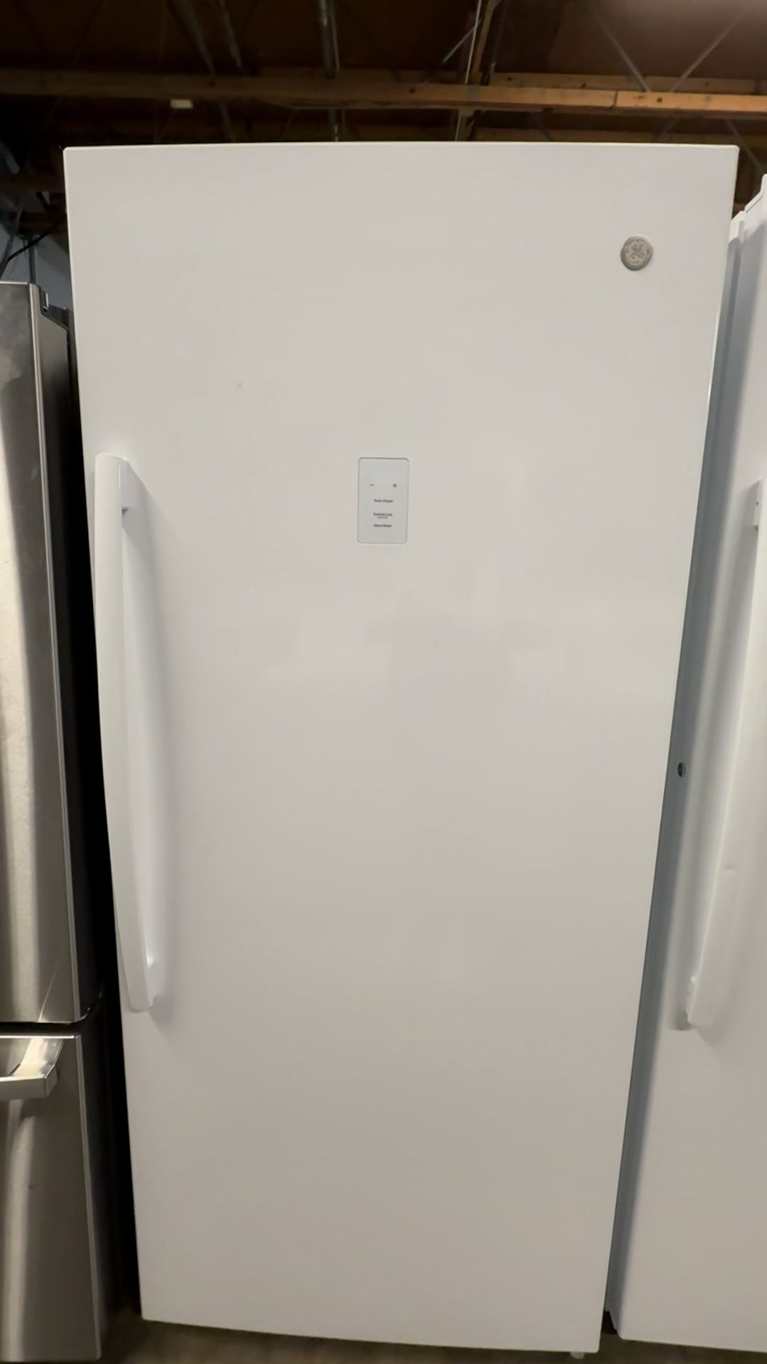 GE 21.3 Cu. Ft. White Upright Freezer