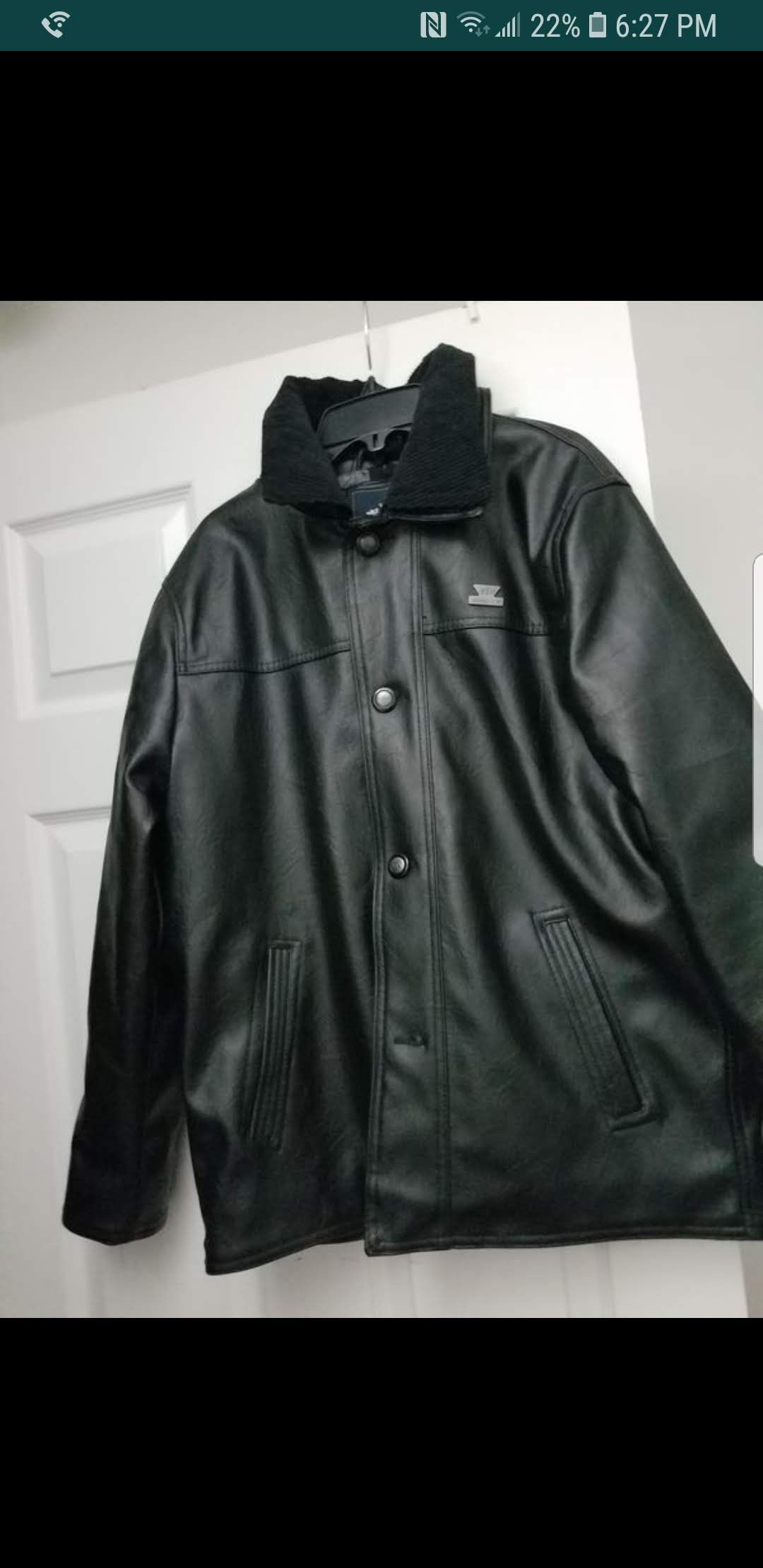 Medium size mens leather jacket