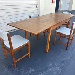 Mid century dining table with 4 chairs
