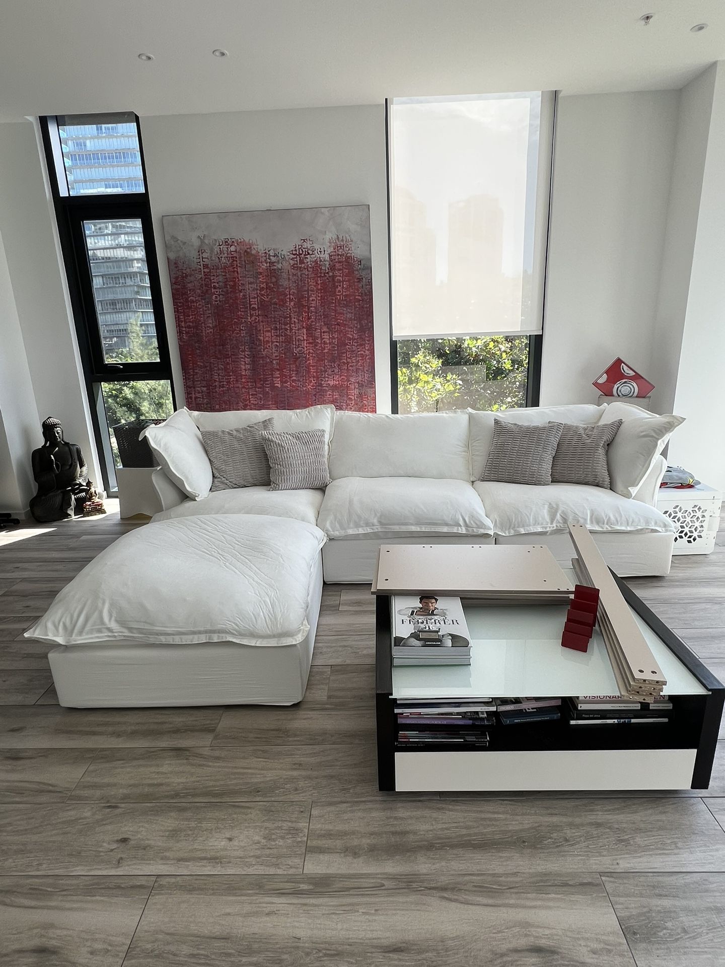 White Cloud Sectional (New In Boxes)