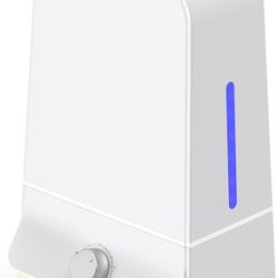 Humidifiers for Large Room, 6L Cool Mist Humidifier, 26dB Quiet Ultrasonic Humidifiers for Bedroom Home Office, 20-60 Hours, 360° Nozzle,Night Light, 