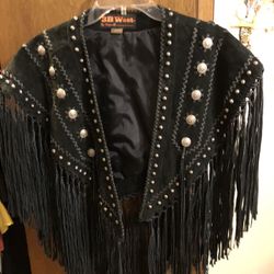 Suede Leather Pancho