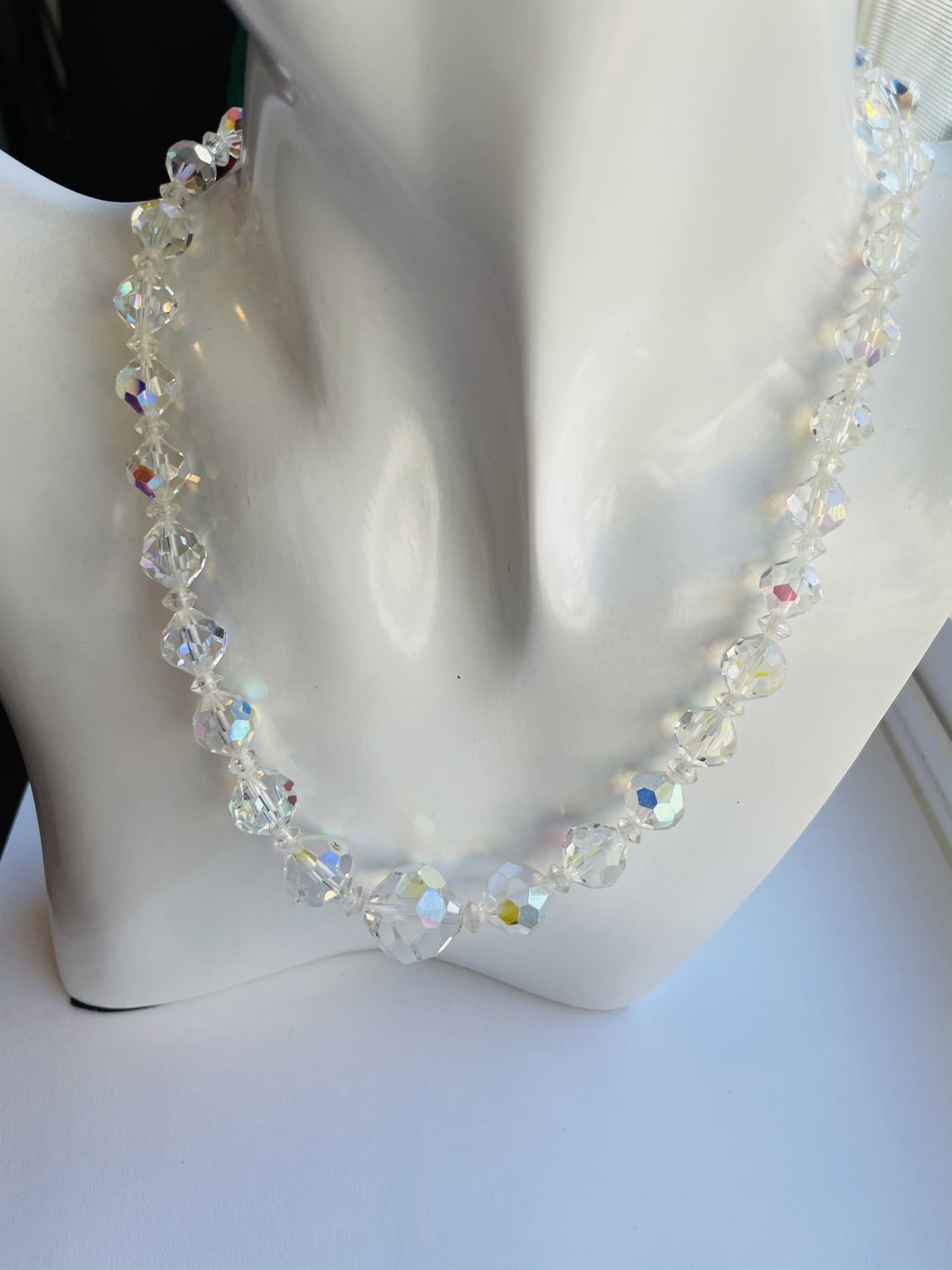 Vintage AB Crystal Choker Necklace