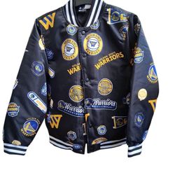 Boy's NBA Bomber Jacket - Warriors - Various Sizes