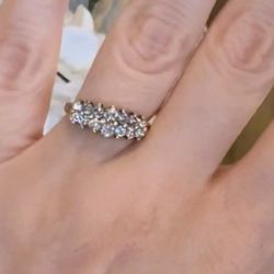 14K Gold Natural Diamonds Ring 