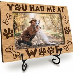 Dog Picture Fram 4x6 Love Memorial  Gift You Had Me At Woof W/ Stand New Sealed