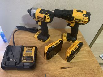 Dewalt Combó Of Drill Impact 2 Batteries And 1 Charger