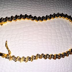 Gold Cubic Zirconia Bracelet 