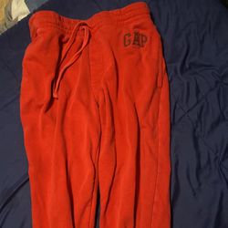 Red gap joggers 