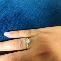 Sterling Silver Engagement Ring