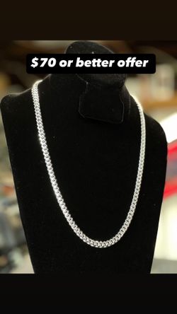 Silver Cuban link chain