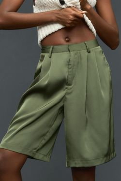 Bishop + Young Silky Bermuda Shorts Color:MOSS size S WITH TAGS