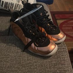 Nike Little Posite One Foamposite (GS) Metallic Gold-Black Kids 