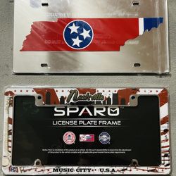 Tennessee State Flag License Plate, New still in plastic. 