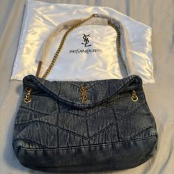 ***Medium Quilted Denim Shoulder Bag ***NEW