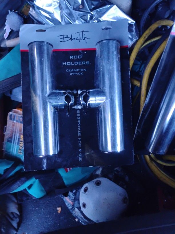 4 Black Tip Rod Holders 90 Obo
