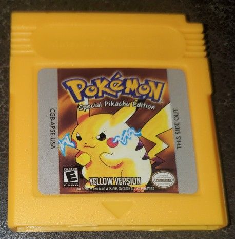 Pokemon Yellow GBC Gameboy Color Video Game Cartridge
