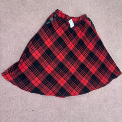 New Medium red plaid skirt renaissance goth punk pockets vintage flair costume
