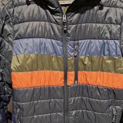 Free Country Men's Tri-Color Hooded Puffer Jacket / Size L